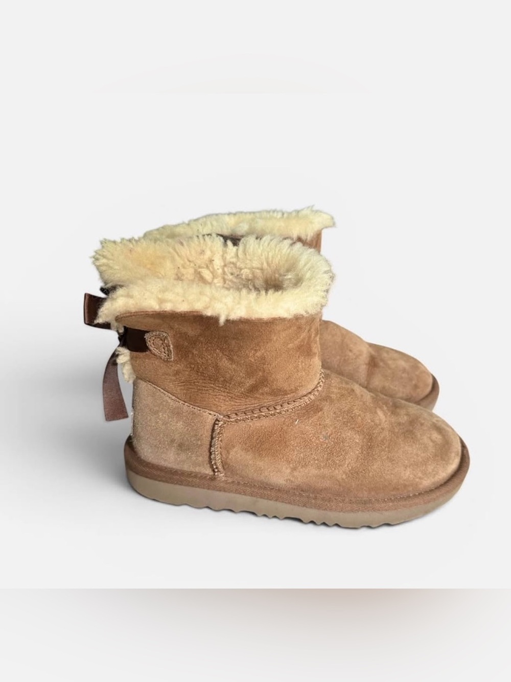 UGG Bailey Mini Bow Chestnut Boots Youth Girl Size 13